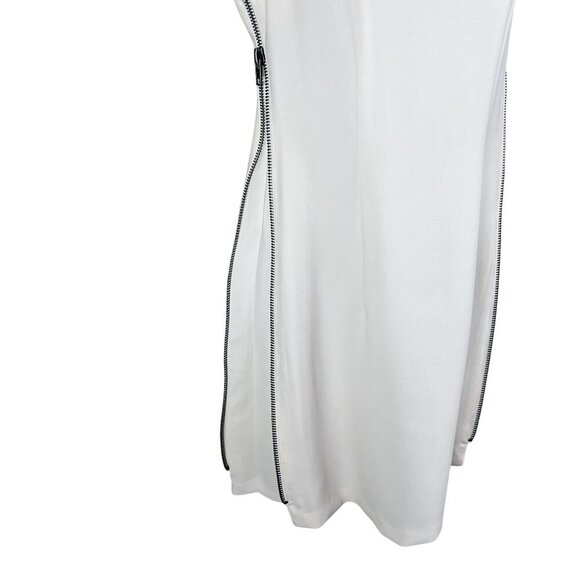 BCBGeneration Womens 4 Cream Shift Dress Multiway Zippers Office Career Wear - Picture 6 of 16